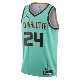 NBA Mænd Trøje Charlotte Hornets Brandon Miller 2024-25 Jordan City Edition Teal Swingman